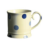 blue spot tankard mug